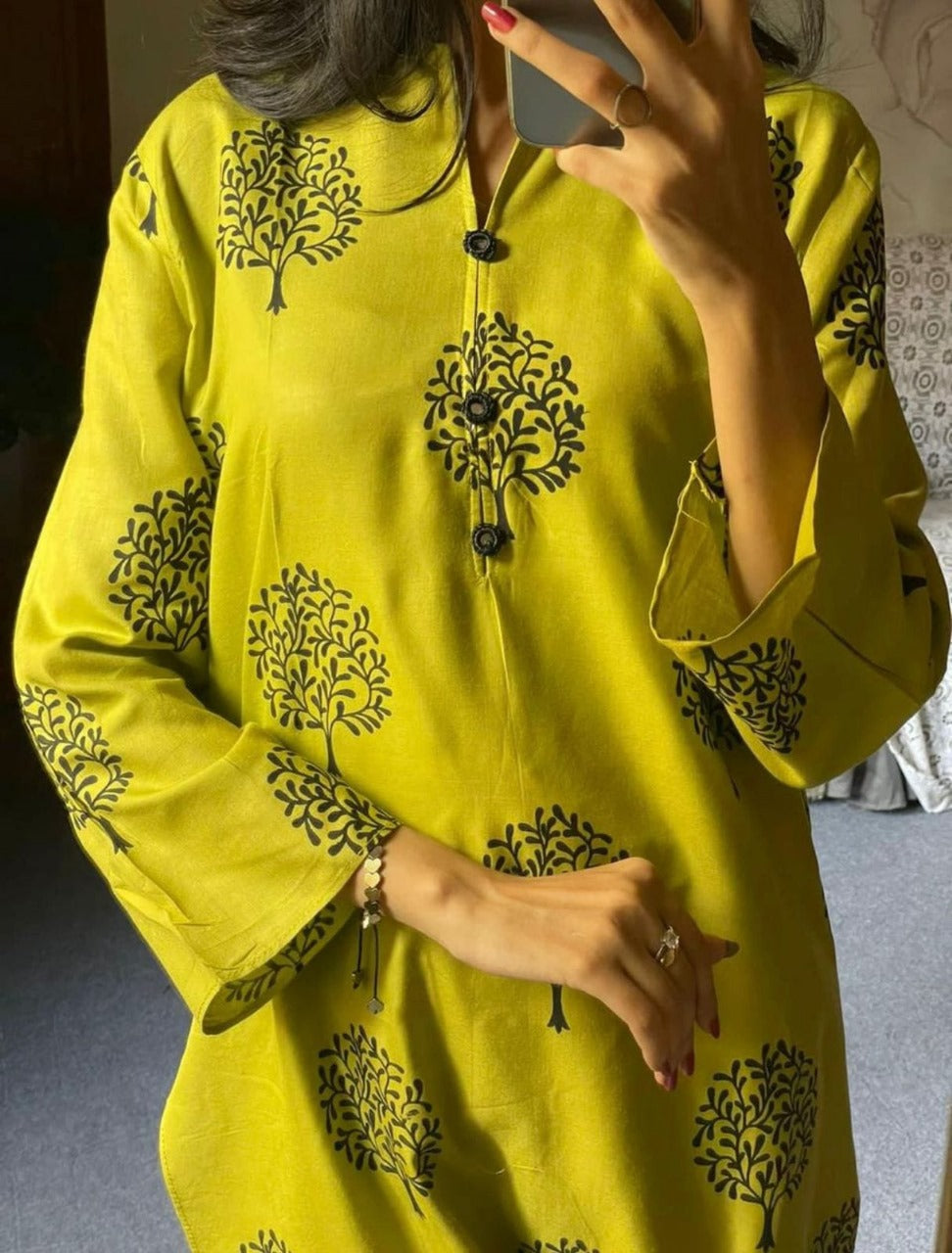 Tree Printed 2pc Dress
