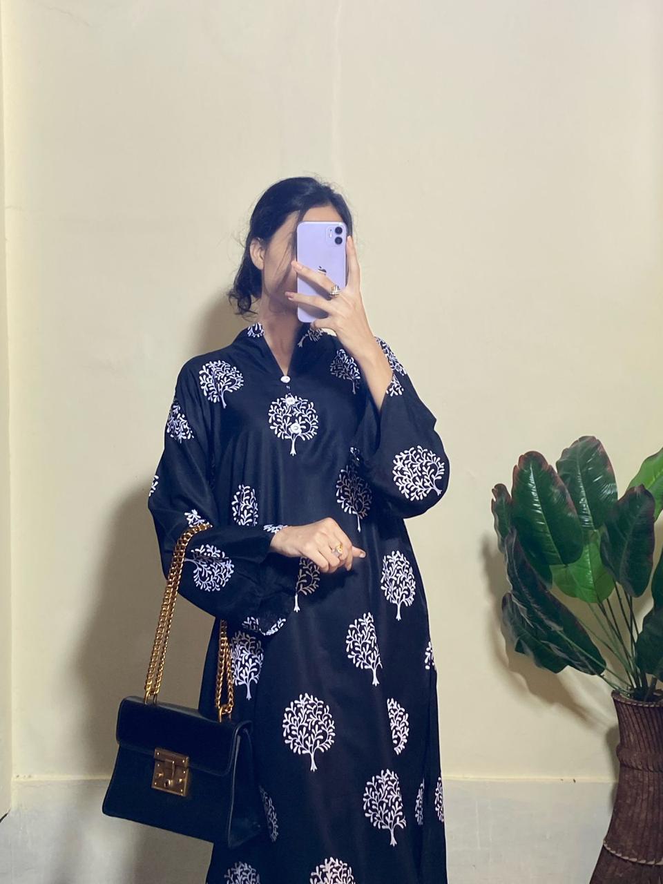 Tree Printed 2pc Dress