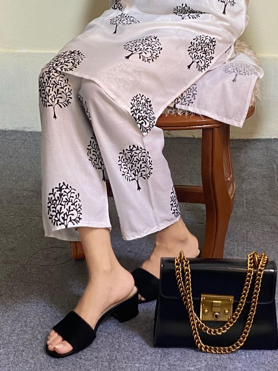 Tree Printed 2pc Dress