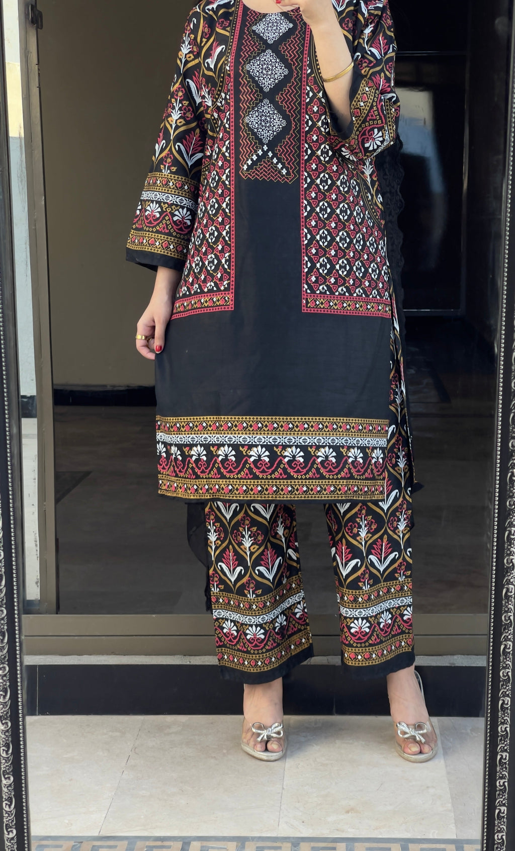 Jacket print 2pc Dress