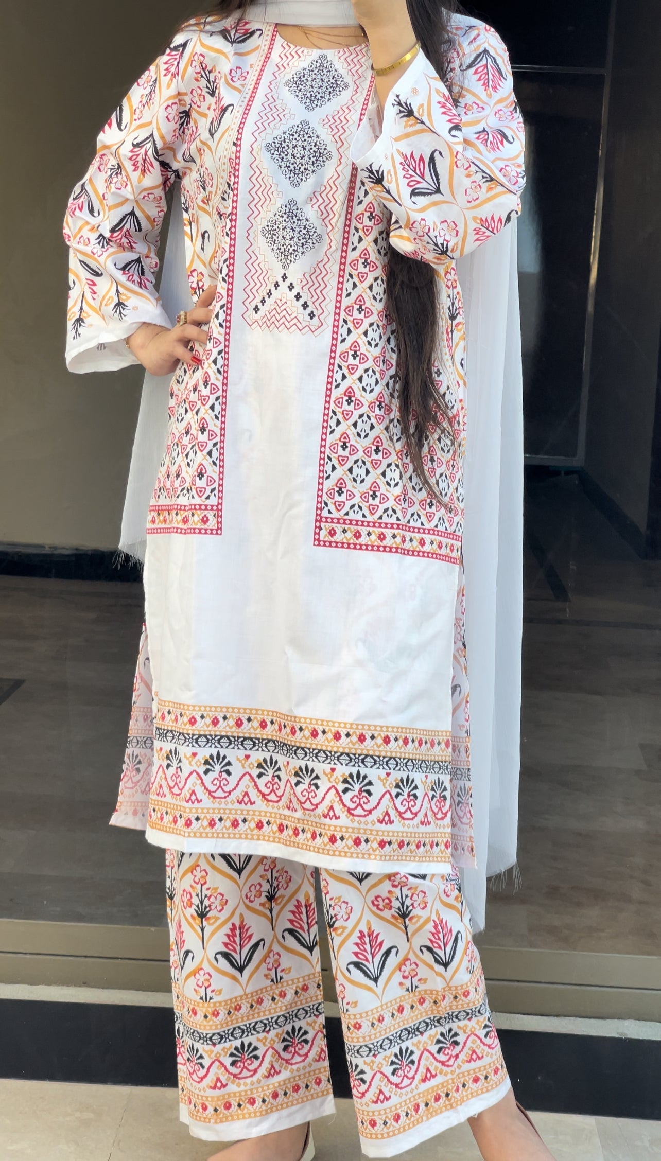 Jacket print 2pc Dress