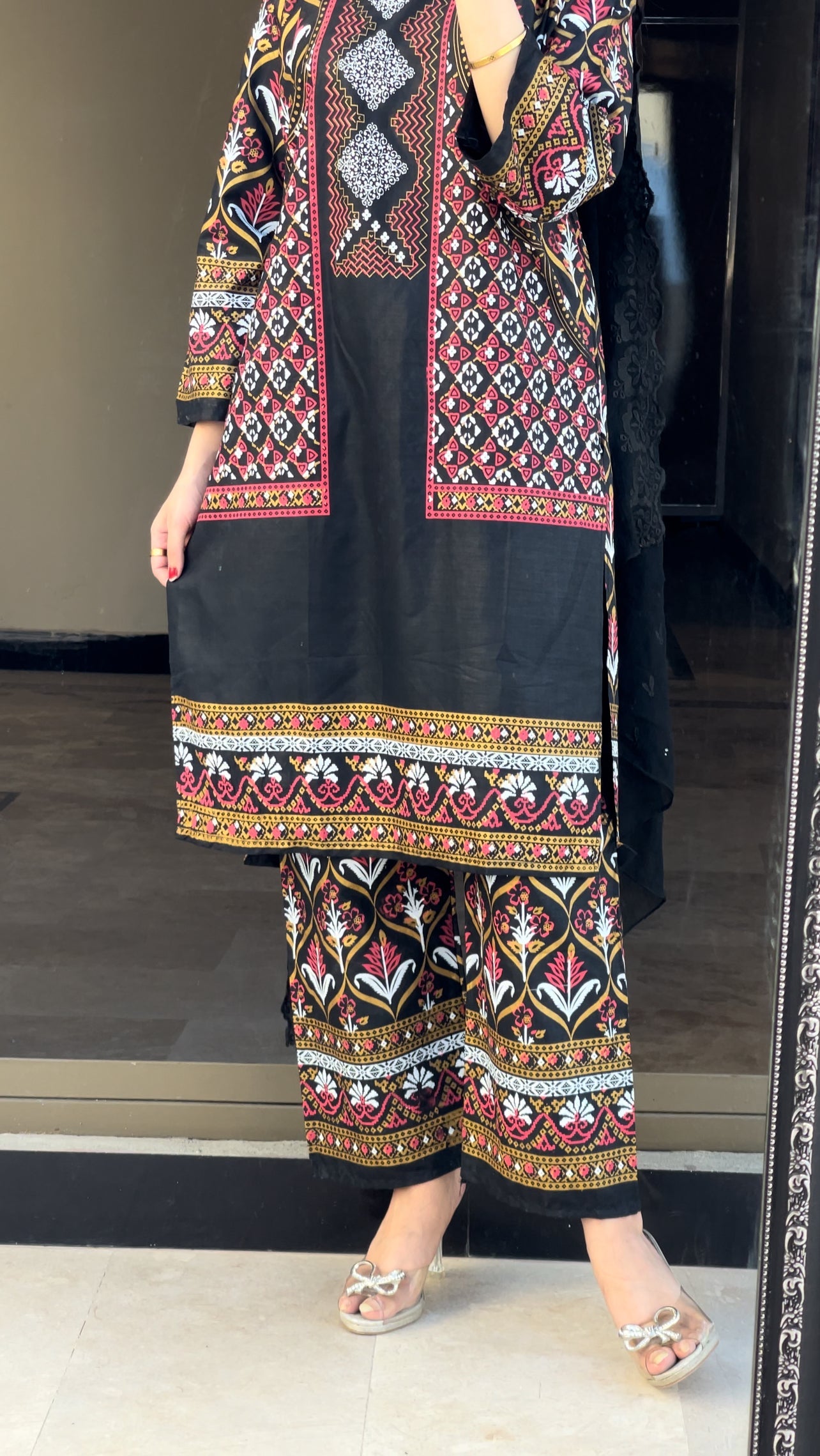 Jacket print 2pc Dress