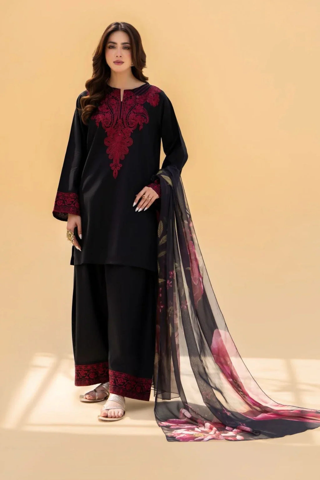 Ashish 2PC EMBROIDERED COTTON SUIT STICHED