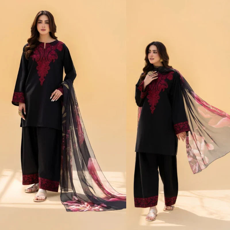 Ashish 2PC EMBROIDERED COTTON SUIT STICHED