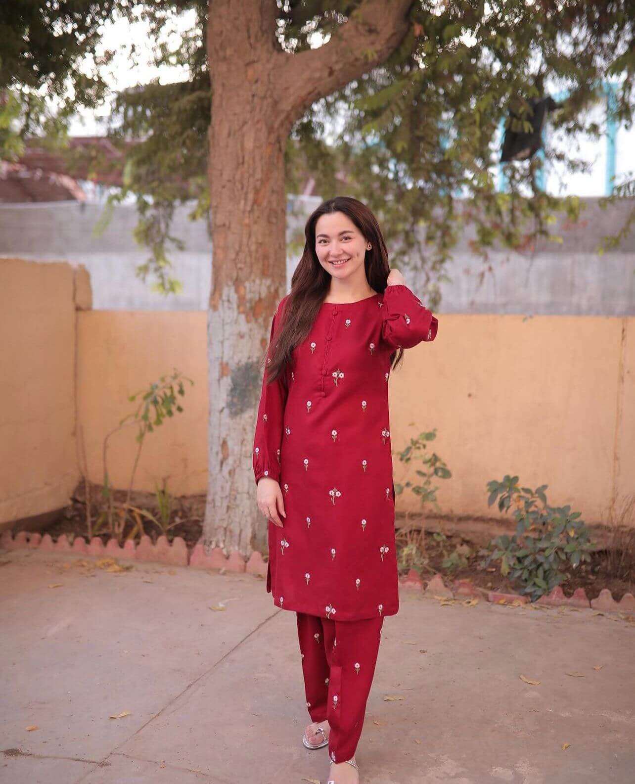 Petal Embroidery - 2 Piece Stitched