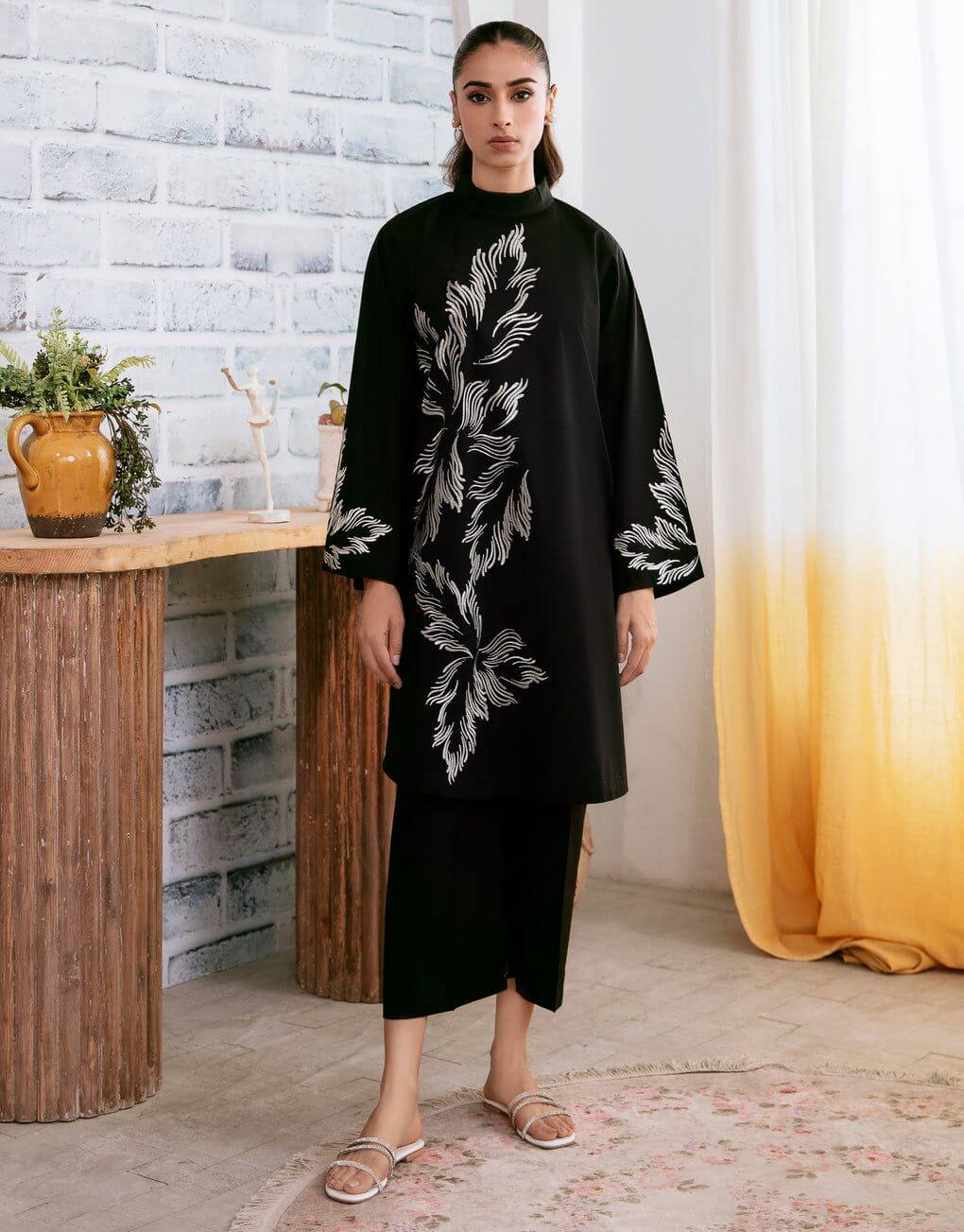 Flora Embroided - 2 Piece Stitched