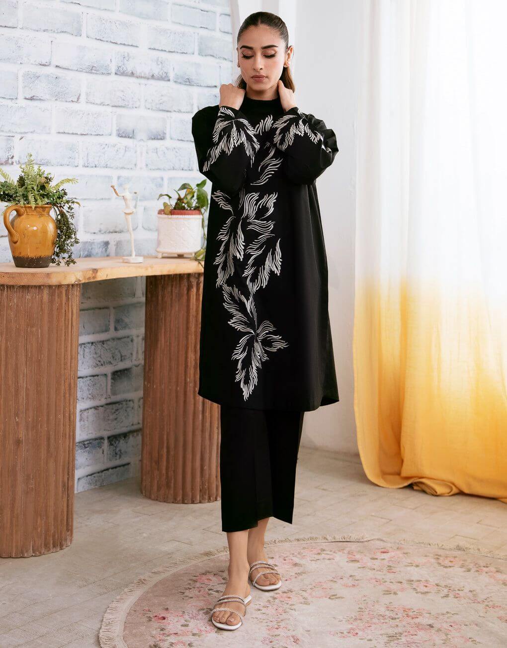 Flora Embroided - 2 Piece Stitched
