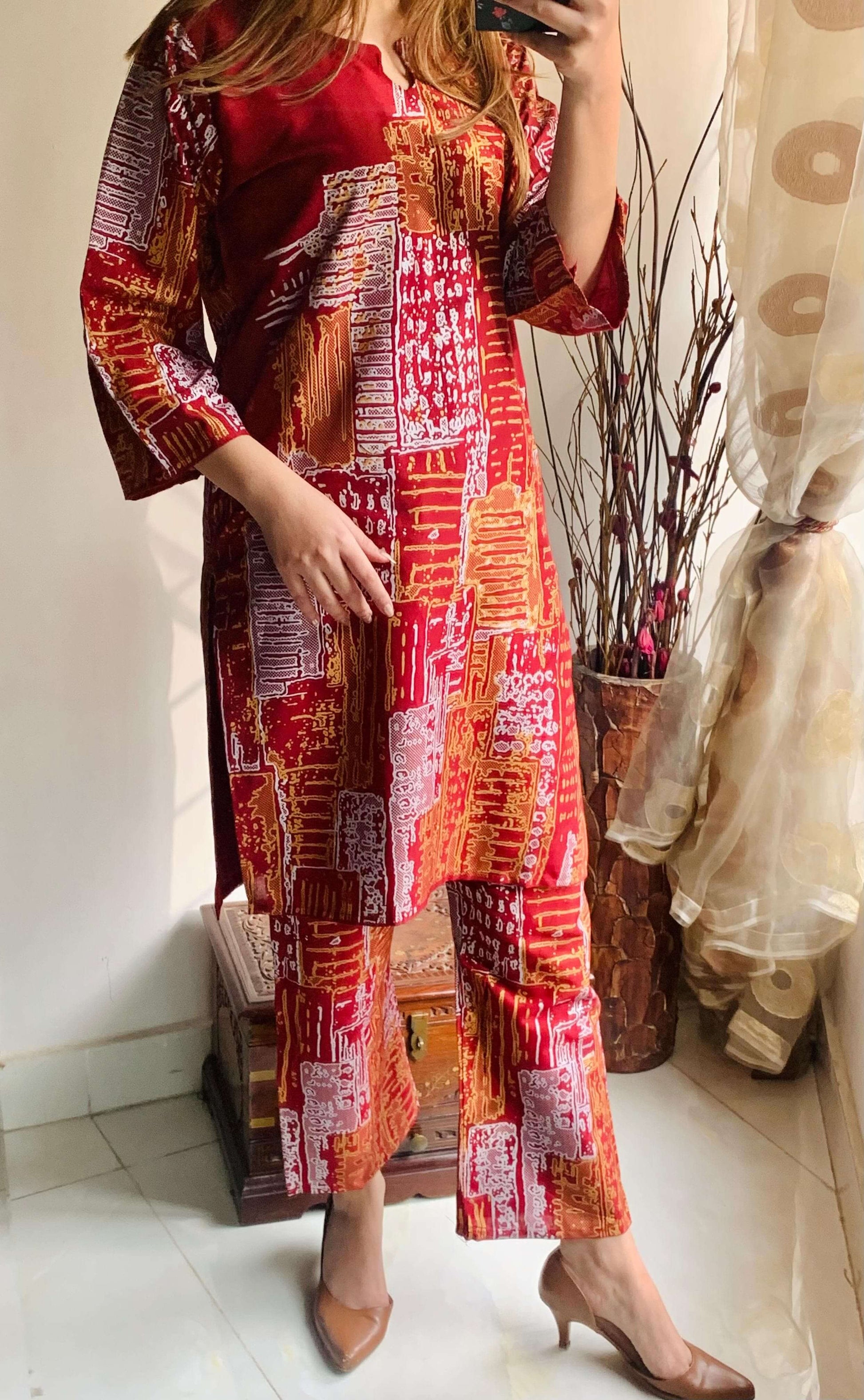 Mountain Printed - 2 Piece Stitched