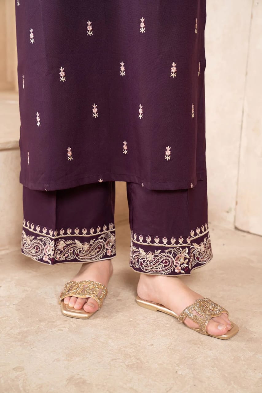 Royal Orchard Embroidered - 2 Piece Stitched