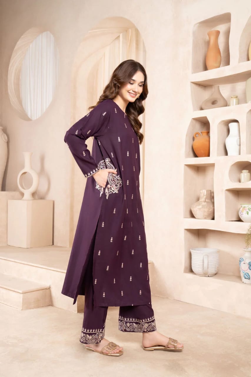 Royal Orchard Embroidered - 2 Piece Stitched