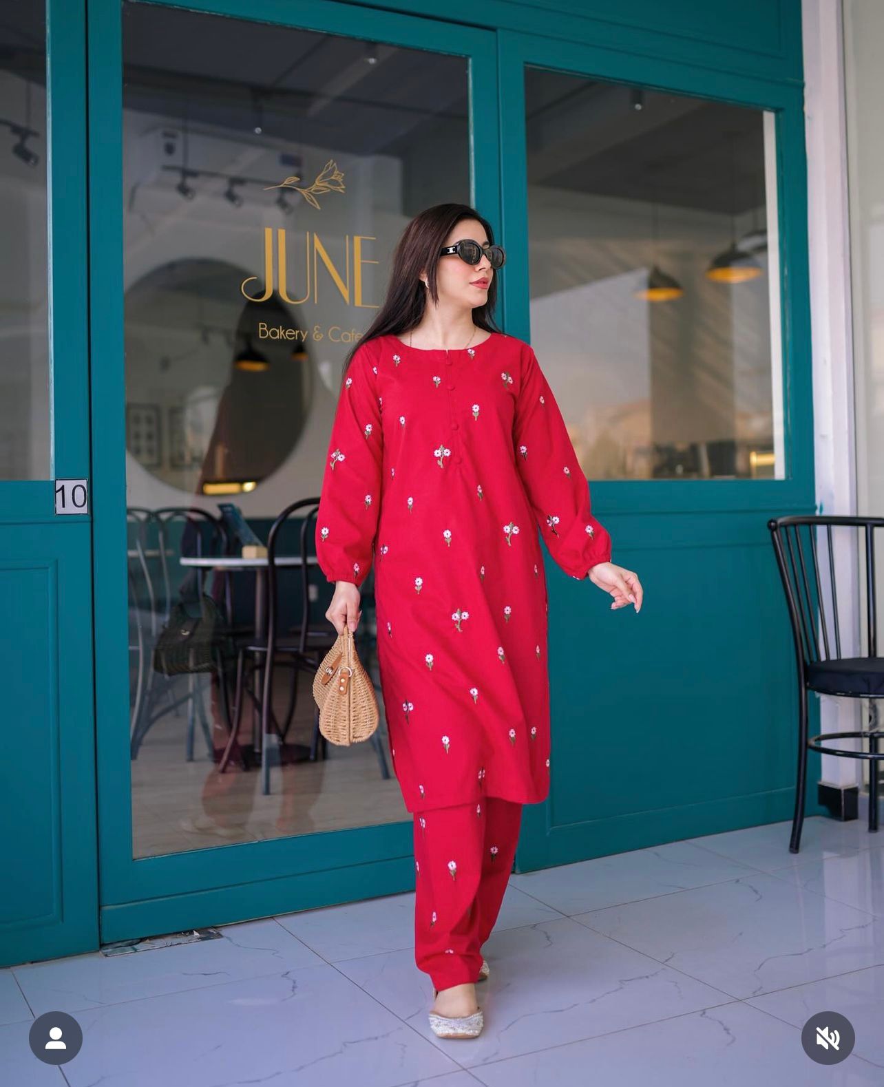 Petal Embroidery - 2 Piece Stitched