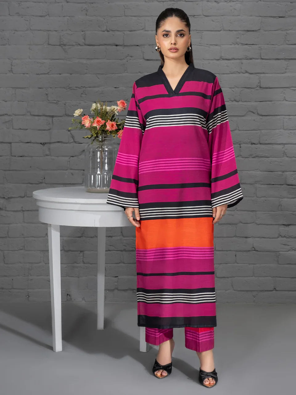 Lining 2pc  Digital Print Dress