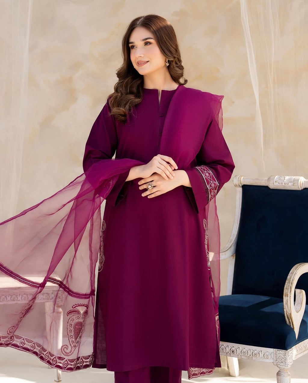 Calico 3pc Embroided Dress